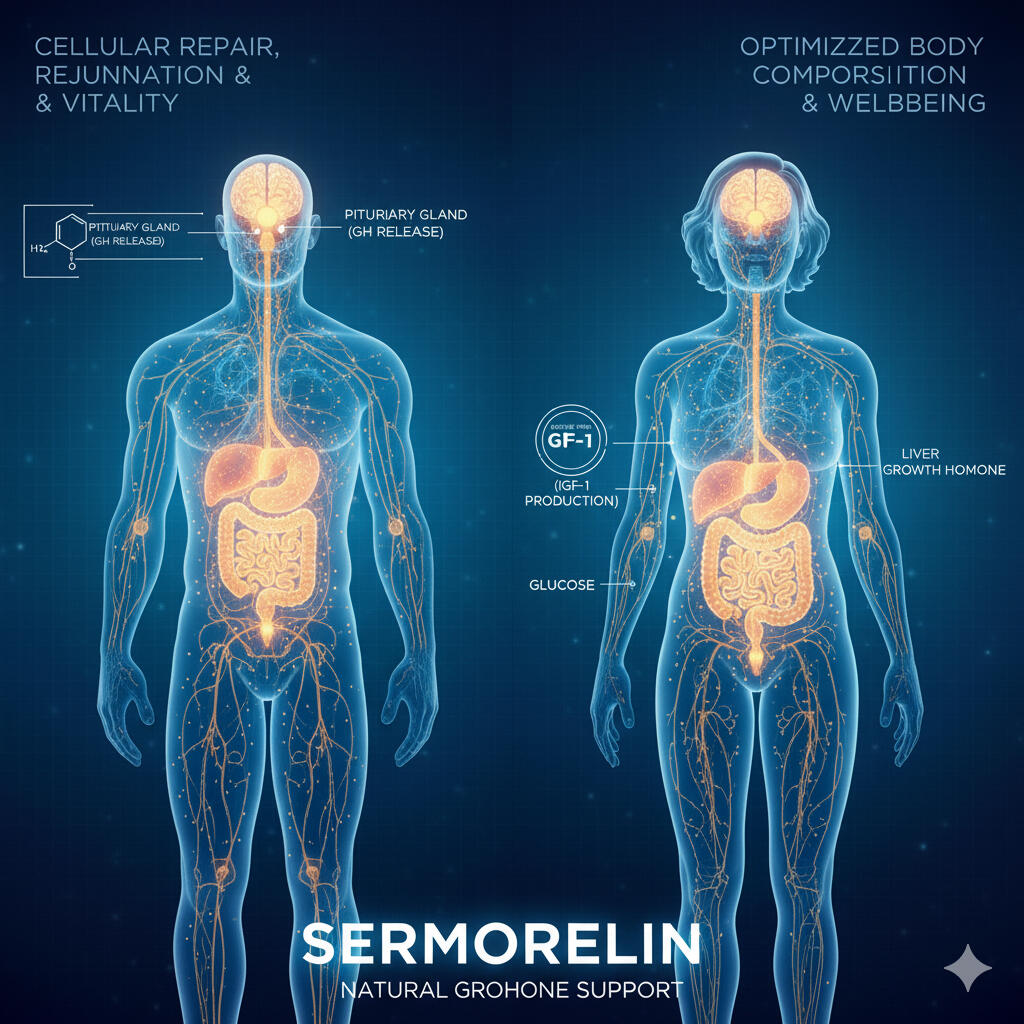 Sermolin Growth-hormone releasing peptide that supports sleep, muscle recovery, and vitality. $279 / month