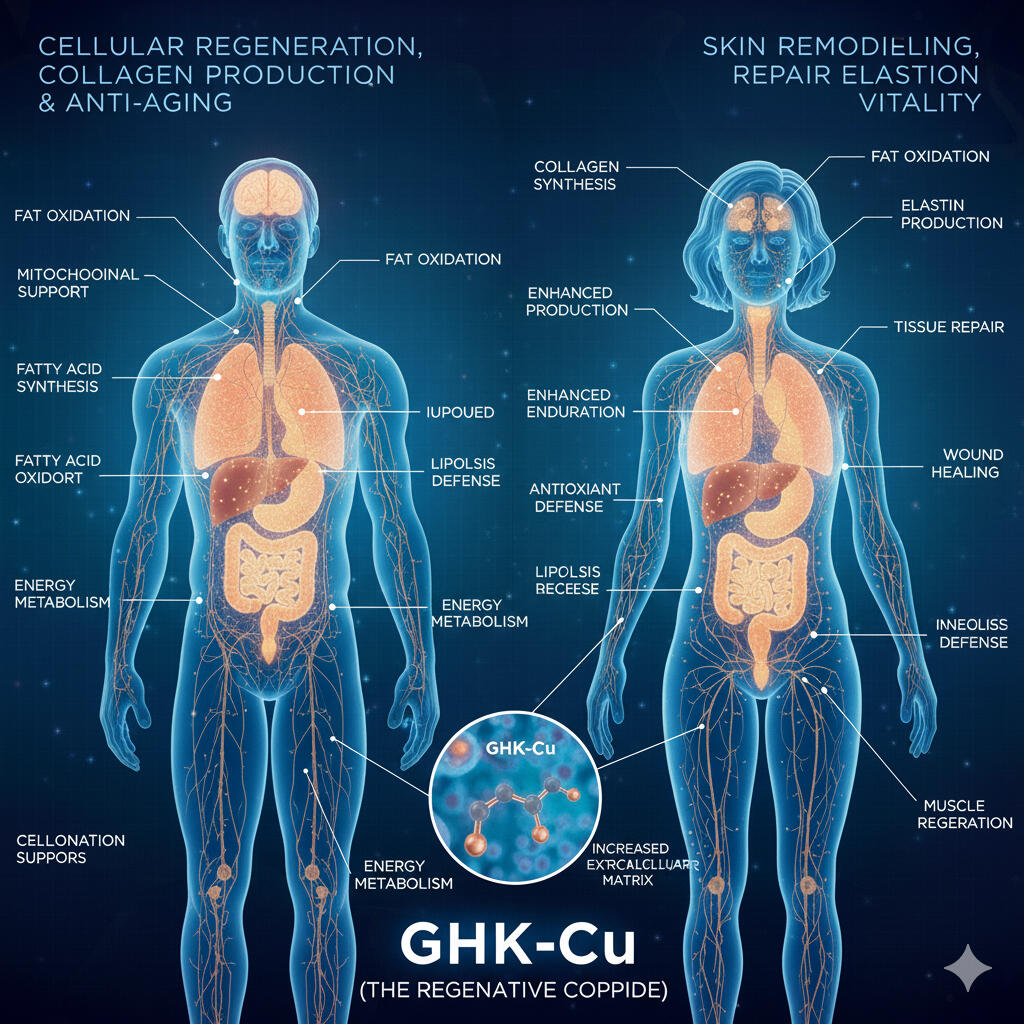 GHK-CU Regenerative copper peptide for skin renewal, hair growth, and healing. $229 / month